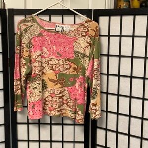 Colorful Patterned Long Sleeve Top